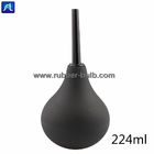 Ducha anal limpia negra del equipo 7.6oz del bulbo del enema del silicón para las mujeres de los hombres con la boca reemplazable Hose+4 del 19.7in (negro)