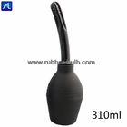 Ducha anal limpia negra del equipo 7.6oz del bulbo del enema del silicón para las mujeres de los hombres con la boca reemplazable Hose+4 del 19.7in (negro)