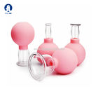 4 tazas rosadas del masaje del vacío de las PC 15/25/35/55m m que ahuecan las tazas de Hijama sacan los aparatos de vacío