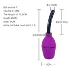Bulbo del enema para los hombres, ducha anal para las mujeres, limpiador vaginal o anal reutilizable con la boca suave y lisa, 224ML (púrpura)
