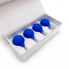 4 ventosas manuales del masaje del silicón reutilizable de las PC para las celulitis