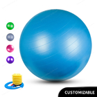 Color de Cutom de la bola de la yoga de la aptitud de la gimnasia de la inflación del PVC