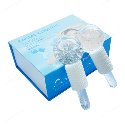 El rodillo 2Pcs reutilizable, globos fríos del hielo para los Facials, masaje facial para reduce rojez y la inflamación