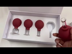 Ventosas de cristal con bombilla de goma, juego de ventosas de vidrio con ventosa de goma, juego de ventosas de vacío de goma, 4 Uds.