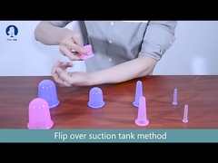 Paquete del OEM de los colores del equipo de Cupping del silicón facial reutilizable de la absorción de humedad diverso